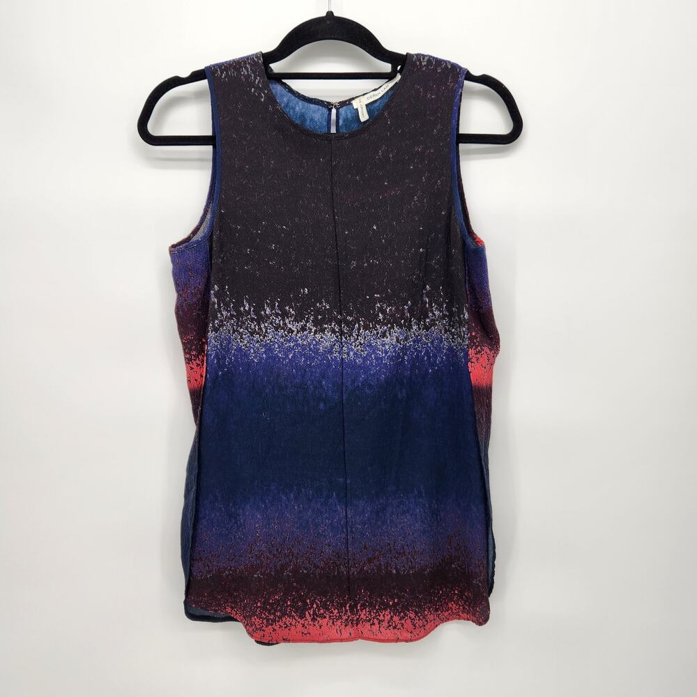 Derek Lam 10 Crosby Silk Crepe Ombre Sleeveless Tulip Hem Tank Tunic Women's S